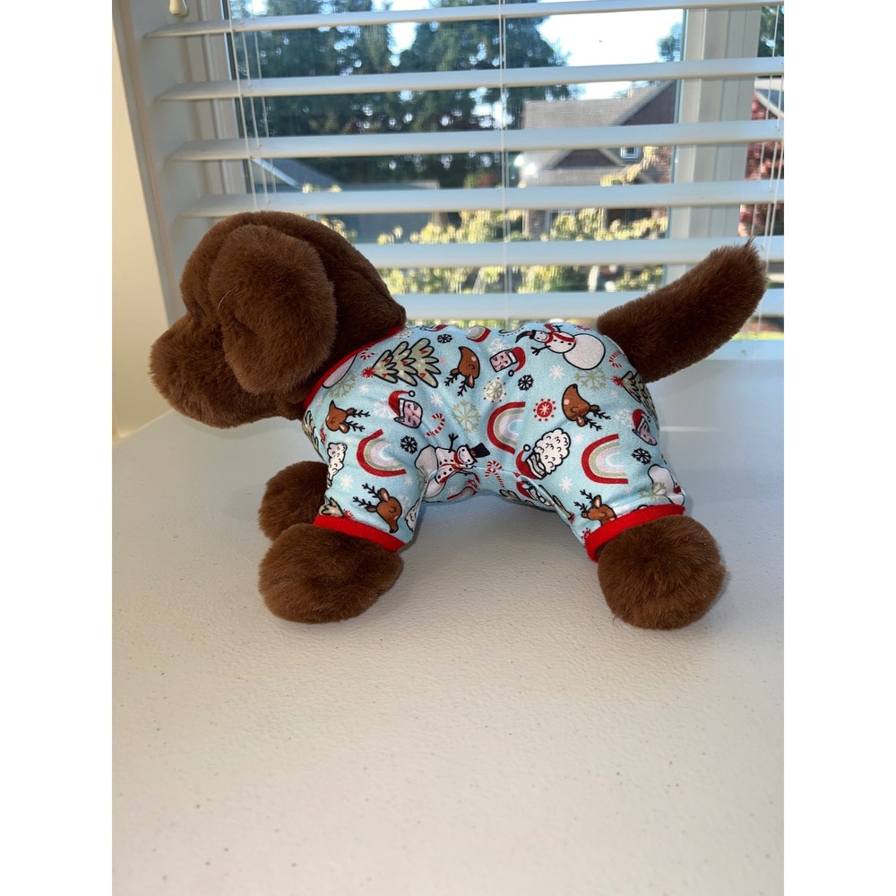 Douglas Chocolate Lab Holiday PJ Pup Plush Stuffed Animal Dog